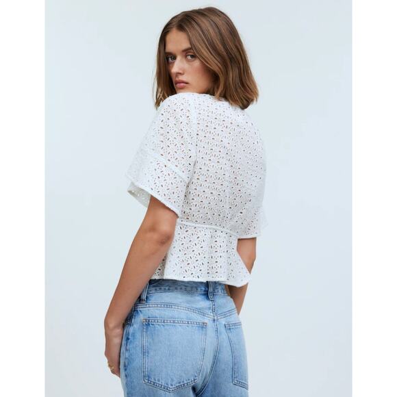 Tie-Front Top in Eyelet XS - Picture 3 of 6